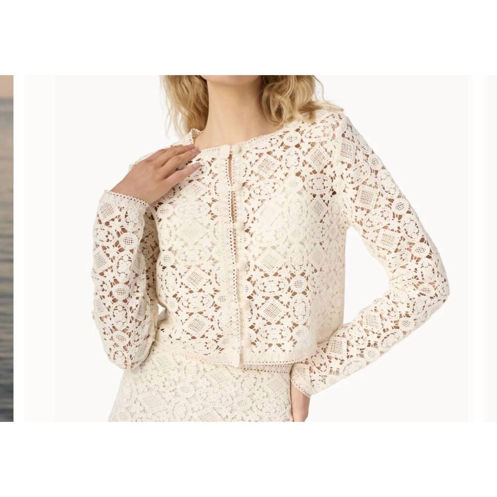 NEW CAMI NYC kayseri crochet cardigan in ceramic